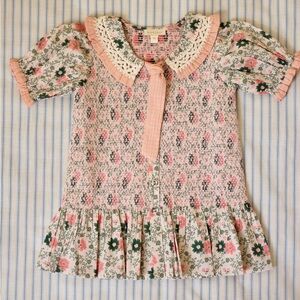 Bonjour Diaries Dress BONJOUR – TUNIQUE CRAVATE – PRAIRIE EN FLEURS size 4T
